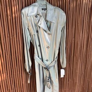 Funky Silver Metallic Women’s Trench